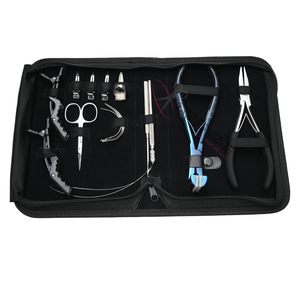 Hair Extension Tools Kit with Luxury <b>Tape</b> Extension Plier Crimping Tool hair Extension Installation <b>Hook</b> <b>loop</b> Duckbill Clips Set - Product Image 1