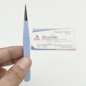 Pince à épiler professionnelle en acier inoxydable durable Dumont pour extensions de cils Aroosh Corp, logo personnalisé, isolation multipointes - Product Image 2