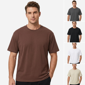 Camiseta de Hombre, Corte Regular, 100% Algodón, Cuello Redondo, Manga Corta, Color Sólido, Diseño Liso, Tejido Jersey, Lavado Enzimático Frontal - Product Image 1