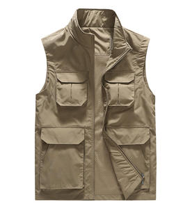 Chaleco de Caza Personalizado para Hombre, 100% Nailon, Transpirable, Reversible, con Múltiples Bolsillos, Ropa Exterior Informal para Otoño, Cierre de Cremallera - Product Image 1