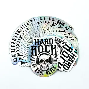 Autocollants en vinyle découpés sur mesure en forme de rectangle, étiquettes en PVC imperméables pour la conception de logos, dessins animés holographiques - Product Image 3