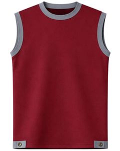 Custom Manufacturer Men Red Sleeveless Tank Top And Shorts <b>Set</b> Casual Summer Cotton Outfit Gray Trim Drawstring Two Piece <b>Set</b> - Product Image 1