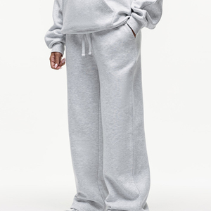 Oversized Womens Summer Flat <b>Wide</b> <b>Leg</b> Sweatpants Soft Fleece Cotton Casual <b>Lounge</b> Trousers Drawstring Elastic Waist Relaxed - Product Image 6