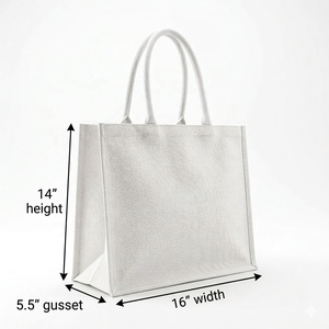 Bolsa de Compras Ecológica Biodegradable de Juco con Asas Reforzadas, Bolsa de Supermercado Reutilizable para Promoción Minorista y Uso Diario - Product Image 3