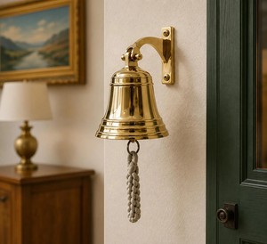 Campana de Pared de Latón Antiguo, Personalizada, Estilo Náutico, Decorativa, de Metal - Product Image 5
