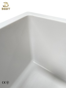 Évier de cuisine double en quartz noir de fabrication vietnamienne, épaisseur 10 mm, à encastrer, personnalisé, avec égouttoir et robinet, style moderne - Product Image 5