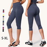Legging Capri YIYI Ultra-Élastique pour Femme, Longueur Mollet, Effet Ventre Plat et Rehaussement des Fesses, Respirant, Idéal Yoga et Course à Pied
