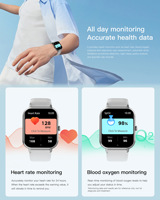 Montre connectée ODM/OEM avec logo, bracelet en silicone vert, écran tactile, 41 mm, résistance à l'eau IP67, tracker d'activité unisexe + WhatsApp