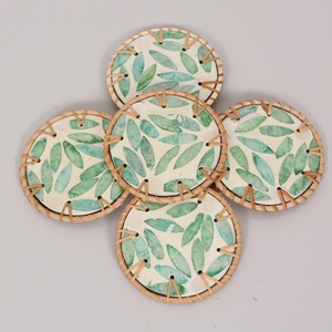 Rattan cup coaster crafted coasters for drinks high quality drink <b>trivet</b> table decor accessories - Product Image 1