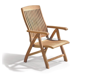 Silla de comedor de teca Premium con reposabrazos para el hogar, apartamento, villa, hoteles y comedor - Product Image 1