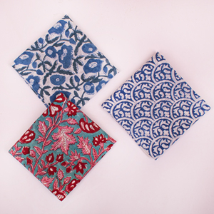 Pañuelo Cuadrado de Algodón con Estampado Artesanal Craftjaipur, Elegante y Multifuncional, para la Cabeza, el Cuello o las Manos, Estilo Bohemia - Product Image 4
