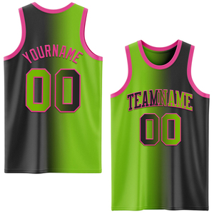 Maillots de basket-ball sportifs les plus vendus, vert et noir, respirants, en mesh, sans manches, col en V, Vernexa Sports, fabricant OEM - Product Image 1