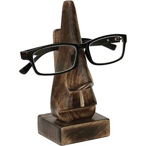 wooden nose shaped eyeglass <b>holder</b> stand quirky face <b>spectacle</b> display stand with red lips and black much - Product Image 5