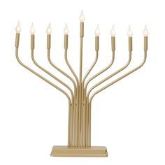Authentic Menorah Candle Holders Traditional Festival Religious Decoration Premium Handmade Metal <b>Table</b> Display Home Collection - Product Image 2