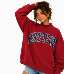 Sudadera Oversize de Cuello Alto para Mujer con Diseño Bordado, de Algodón y Poliéster, Forro Polar Transpirable, Manga Larga, Estilo Casual Urbano - Product Image 5