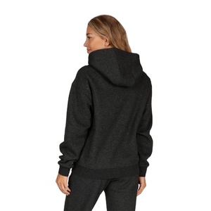 Sweat à capuche en coton polaire surdimensionné en vrac pour femmes avec logo et design personnalisables - Product Image 2