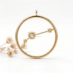 Pendentifs et Breloques Personnalisés Aries avec Accent Diamant de Laboratoire, Breloque du Zodiaque Mars, Bijoux OEM ODM, Fournisseur en Gros - Product Image 2