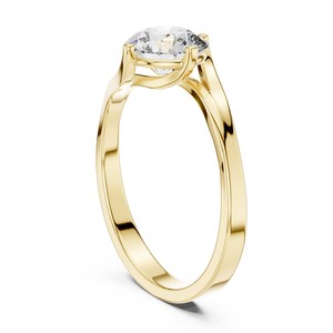 Anillo de Compromiso y Boda con Diamante Cultivado en Laboratorio, Certificado IGI, 1-3 CT, Banda en Espiral, Oro Sólido de 18K/14K/10K, Plata 925 - Product Image 4
