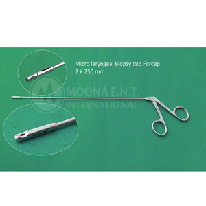 Pinces micro-laryngées manuelles ENT, lot de 5 pièces, longueur de travail 25 cm/250 mm et 2 mm pour la gorge, instruments chirurgicaux - Product Image 6