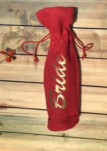 Sacs à vin en velours noir personnalisés, sacs cadeaux écologiques, pochettes en velours et coton, sacs à vin réutilisables et recyclables en jute avec cordon de serrage, broderie - Product Image 6