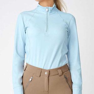 Chemises d'équitation personnalisées imprimées de haute qualité pour femmes, manches courtes, sous-vêtement d'équitation, 100% polyester, imperméable - Product Image 1