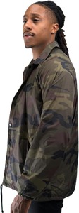 Men's Camouflage Windproof <b>Coach</b> Jacket Regular Fit Turn-down Collar Polyester Shell Casual Autumn Wear - Product Image 2