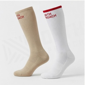 Crew <b>Socks</b> Geometric Pattern Blue Breathable <b>Running</b> <b>Socks</b> for Adults Spring Season - Product Image 3
