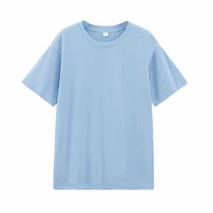 Camiseta de Cuello Redondo de Algodón Puro de Color Sólido, 180g, Verano, a la Moda, con Logotipo Personalizado Impreso en Serigrafía, Precio de Fábrica de Bangladesh y China - Product Image 5