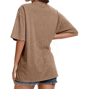 เสื้อยืดผู้หญิงไซส์ใหญ่ขายส่ง เสื้อผ้าฝ้ายใส่สบายทรงหลวม แขนสั้น เสื้อลำลองสำหรับผู้หญิง สวมใส่ได้ทุกวัน สไตล์สตรีท - Product Image 6