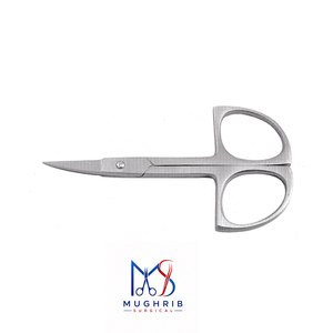 Ciseaux à ongles ergonomiques à anneaux, droits/courbés, finition mate, 9,50 cm, en acier inoxydable, lame droite et tranchante - Product Image 4