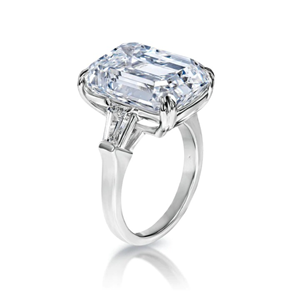 17.50 Carat Emerald Cut Lab-Grown <b>Diamond</b> Engagement Wedding <b>Ring</b> White Gold 14k Luxury IGI Certified Party - Product Image 3