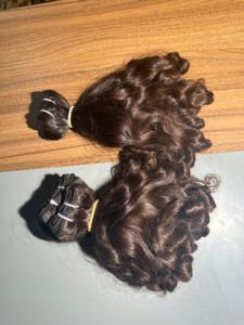 Extensiones de Cabello Virgen Indio con Ondas Suaves, Cabello Natural de Templo, Textura de Ondas Naturales, Cabello Humano Doblemente Tramado: no es un modelo permanente - Product Image 4