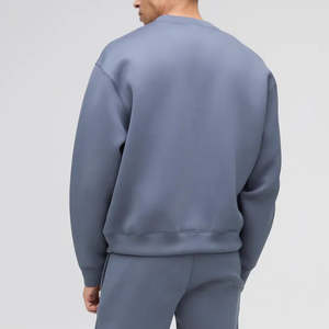 Sudadera Personalizada con Logotipo Bordado OEM, 450 GSM, Felpa de Algodón Gruesa, Cuello Redondo, Sudadera para Niños y Hombres - Product Image 2