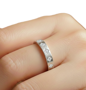 Anillo de Compromiso Art Deco de Oro Sólido de 10K, 14K, 18K con Diamante Cultivado en Laboratorio, Color DEF, Claridad VS VVS, Certificado IGI, Anillo de San Valentín - Product Image 6