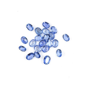 Zafiros azules de Ceilán naturales sin tratar, calibrados en forma ovalada de 6x8 mm, piedra preciosa de zafiro azul facetada natural suelta para la fabricación de joyas. - Product Image 3