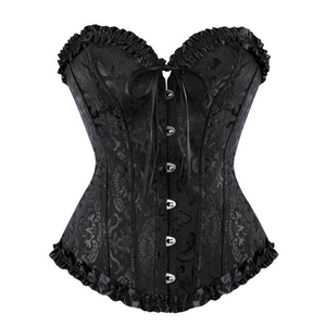 Top Corset de Encaje con Detalles Florales y Cintura Ajustable para Ocasiones Especiales - Product Image 1