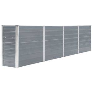 Macetas Grandes y Resistentes de Acero Galvanizado Gris para Jardín Elevado - Product Image 1
