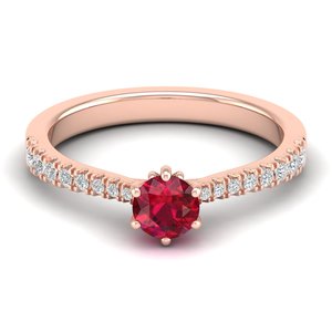 REYES Elegant Design <b>925</b> Sterling <b>Silver</b> Natural Ruby Gemstone <b>Rings</b> For Women Moissanite Engagement Gift <b>Ring</b> Fine Jewelry - Product Image 5