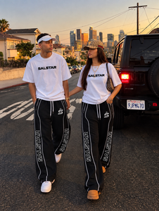 Ensemble de survêtement décontracté personnalisé pour homme, t-shirt et pantalon de jogging, noir et blanc, streetwear, ensemble de vêtements de sport 2 pièces avec logo personnalisé - Product Image 3