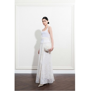 Faldas de Seda de Calidad para Mujer, Suministro ODM, Falda Larga SERENE, Cintura Alta, Encaje Floral, Ropa de Mujer - Product Image 2