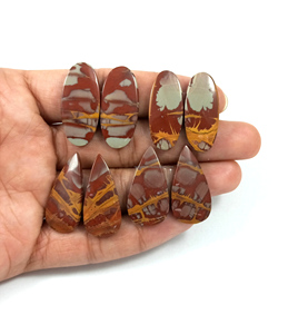 Pierre précieuse naturelle Noreena Jasper en paire avec tailles personnalisables pour la fabrication de colliers pendentifs en argent - Product Image 3