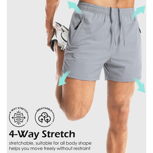 กางเกงขาสั้นจ็อกเกอร์ผ้าฝ้ายผสมโพลีเอสเตอร์เนื้อหนานุ่มบุซับในสำหรับผู้ชาย พร้อมปักโลโก้และเชือกผูกเอว รุ่น Custom Bread Name - Product Image 3