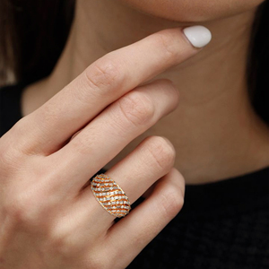 Diagonal Radiance Diamond <b>Statement</b> <b>Ring</b> - Product Image 4