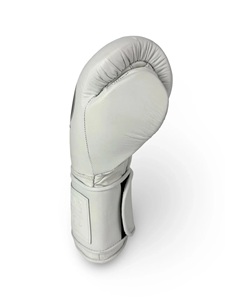 ถุงมือชกมวยหนังวัวแท้สีขาวแบบสั่งทำพิเศษ No Boxing No Life สำหรับฝึกซ้อม MMA แบบรัดตีนตุ๊กแก ปิดนิ้วเต็มรูปแบบ ซับเหงื่อได้ดี - Product Image 5