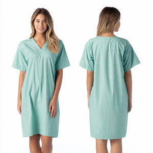 Batas de Paciente de Tela de Punto 100% Algodón, Transpirables y Cómodas, de Calidad Premium y Personalizables para Hospitales - Product Image 1