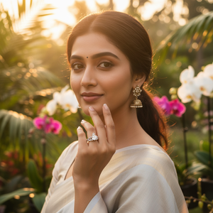 แหวนมงกุฎรุ่นใหม่ล่าสุด ปี 2026 เงินแท้ 925 ปรับขนาดได้ ประดับเพชร - ของขวัญสุดเพอร์เฟกต์สำหรับผู้หญิงและเด็กผู้หญิง สวมใส่ในงานแต่งงาน - Product Image 5