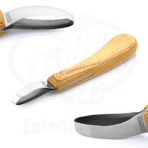 มีดตัดแต่งกีบม้า Loop Hoof Knife j2 สแตนเลส พร้อมด้ามไม้ ขนาดกลาง 1.6 นิ้ว 8 นิ้ว เครื่องมือตัดแต่งกีบม้า - Product Image 2