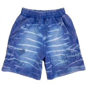 Conjunto de Sudadera con Capucha y Pantalones Cortos Tie Dye Azules para Hombre con Logotipo Personalizado al por Mayor, Ropa Deportiva Casual de 2 Piezas para Niños - Product Image 4