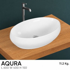 Lavabo de Sobremesa Moderno AQURA, Certificado por NSF, Acabado Pulido, Grifo de un Solo Orificio, Incluye Desagüe - Product Image 2