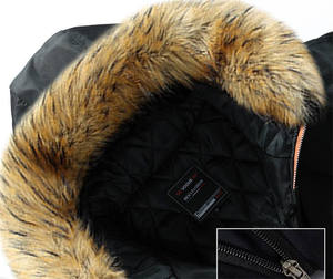 Chaqueta Acolchada de Forro Polar de Nailon Recubierto Ecológico para Hombre, Estilo Casual, Otoño Invierno, Clásica, Cortavientos, Transpirable, con Capucha y Logotipo Frontal - Product Image 6